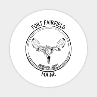 Fort Fairfield Maine Moose Skull Magnet